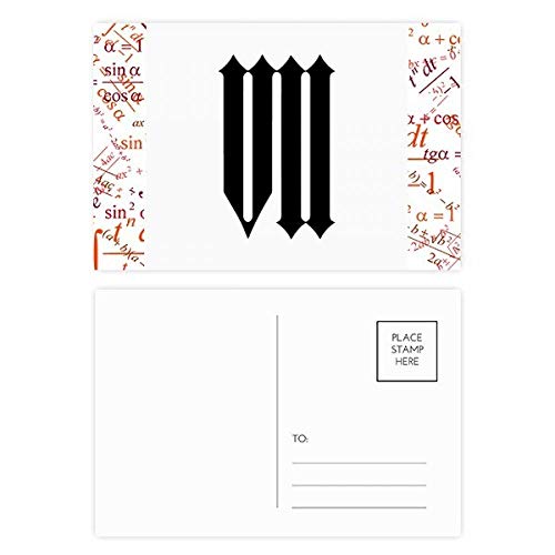 Cartes postales merci motif chiffres romains formule le cadeau idéal pour profs