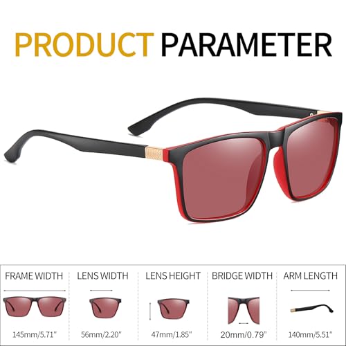 Square Polarized Sunglasses Women Men Trendy Sun Glasses for Driving Fishing Golf SY60454