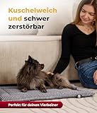 HS-Hundebett® Hundedecke Cord mit Füllung S (55x75 cm) – Waschbare Wendedecke – Kuscheldecke für Hunde – Gemütlicher Ruheplatz – Anthrazit, Made in DE