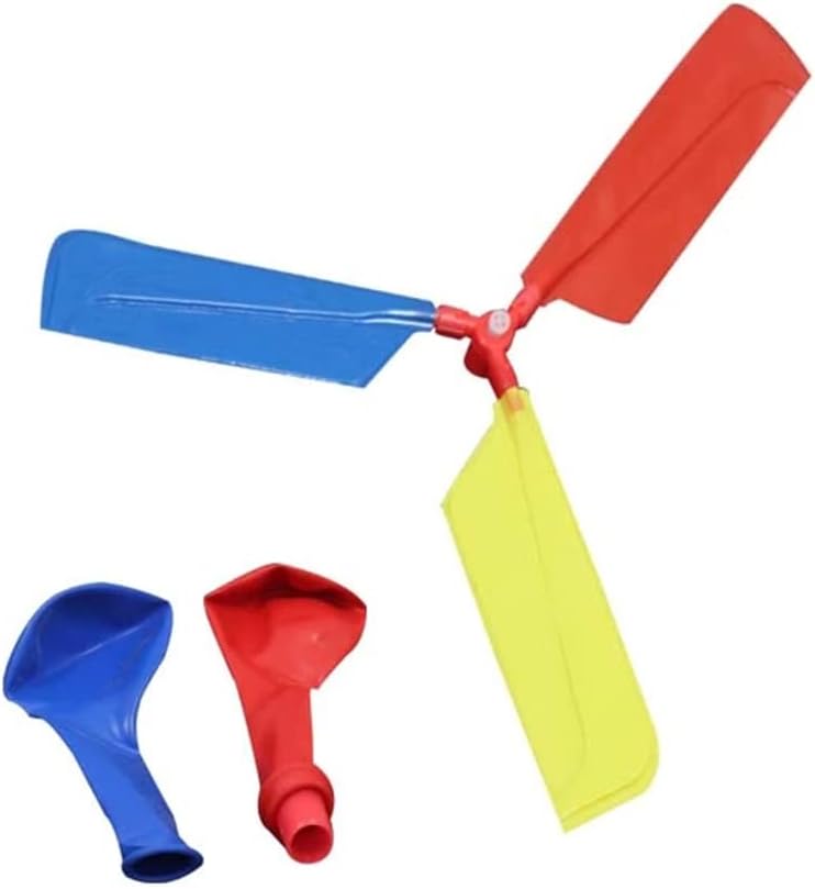 JTLB Balloon Helicopter Toy, 10 Pieces, Flying and Kids Random Colors Party Gift(Orange)