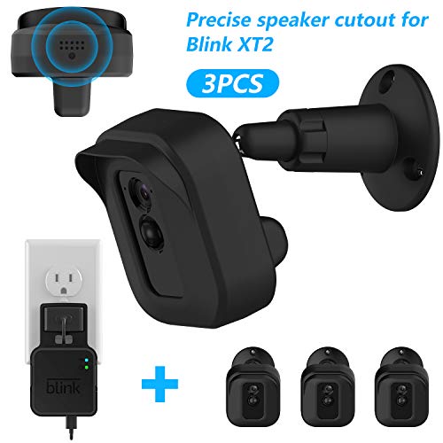 Blink XT2 Camera Wall Mount Bracket, [3 Packs] Weather Proof 360° Protective