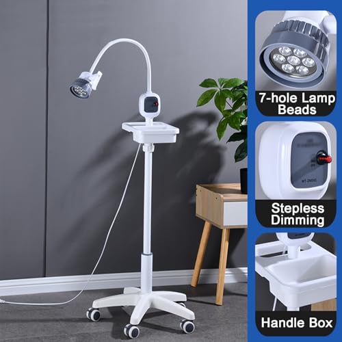 Lampe chirurgicale LED mobile haute précision 7500lux avec plateau de soins