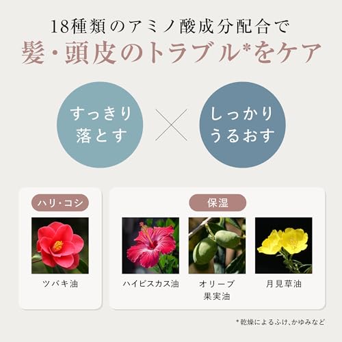 頭皮と髪をいたわりながら　ふんわりハリ・コシのある髪へ