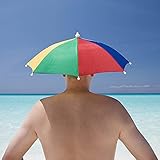 Milaosk 2 Pcs Head Umbrella Hats Rainbow Mini Umbrella Caps Outdoor Sun Rain Protection with Elastic Bands for Kids and Adults (Diameter: 51cm) - Image 4