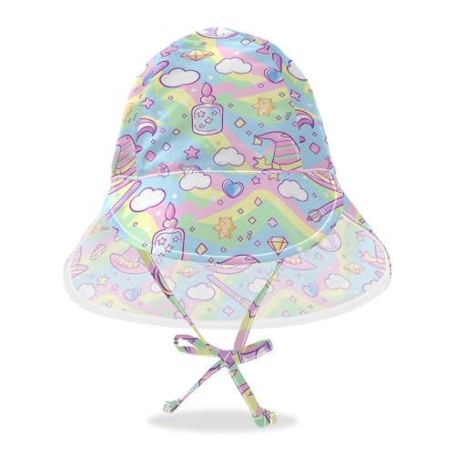 Witch Potion Cartoon Baby Boys Girls Sun Hats Boy Beach Play Hats Baby Girls UPF 50+ Adjustable Traveling Camping