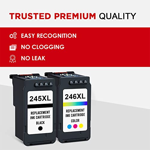 Valinkso 245Xl 246Xl Ink Cartridges Combo Pack For Canon Pg-245Xl Cl-246Xl Compatible With Canon Pixma Mx490 Mx492 Mg2522 Ts202 Ts302 Tr4520 Ts3122 Mg3022 Mg2520 Tr4522 Ts3120 Ts3320 Printer (2 Pack) #TOP3