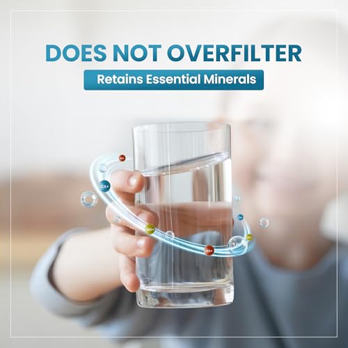 Image of Highgene Non Electric Water Purifier for Home, 3-Stage Ultrafiltration System with 2 Year Filter Life*, Removes Chlorine, Heavy Metals & Impurities, No Water Wastage, Safe Drinking Water Under 500 TDS