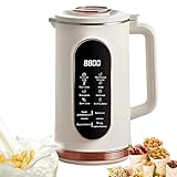 DJXLMN Máquina automática de leche vegetal con temporizador de 12 horas, función de mantener el calor, forro de acero inoxidable para leche casera de nueces y soja
