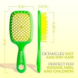 FHI HEAT UNbrush Szczotka do rozczesywania włosów na mokro i na sucho, cytrynowo-limonkowa zieleń