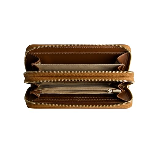 True Religion Women's Zip-Around Wallet with Chain Strap, Dark Denim, One Size4