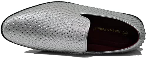 Image of SPK26 Men's Vintage Velvet Rhinestone Designer Dress Loafers Slip On Shoes Classic Tuxedo Dress Shoes