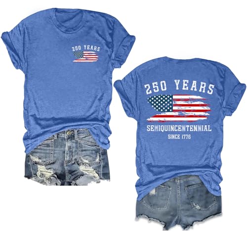 Image of Ithalt Women 4th of July Shirt Fourth of July Shirts USA Sequin Tshirt American Patriotic T-Shirt Stripes Tee Tops