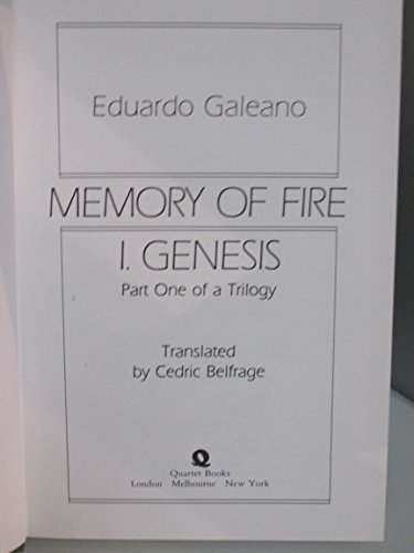 Genesis (Memory of Fire) 0704325845 Book Cover