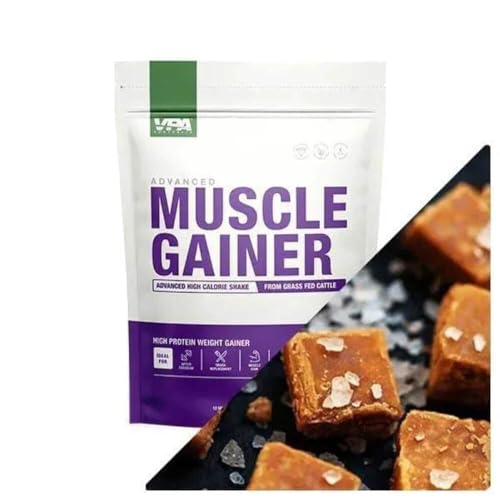 VPA? Australia Muscle Gainer - Salted Caramel, Athlete Approved, Weight Gain, 1kg (12 Servings)