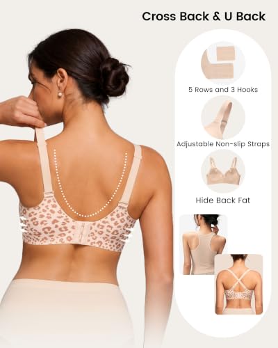 Image of As Fairy Wireless Bras for Women Full Coverage Seamless Comfort T-Shirt Bra