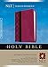 Slimline Reference Bible NLT, TuTone (Red Letter, LeatherLike, Rich Raspberry/Brown/Dark Brown)