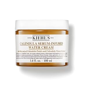 Kiehl’sBrand Calendula Serum Infused Water Cream, 3.4 fl oz(100 mL), Soothing Gel Moisturizer for All Skin Types, Visibly Evens Skin Tone & Boosts Radiance, 24 Hour Hydration