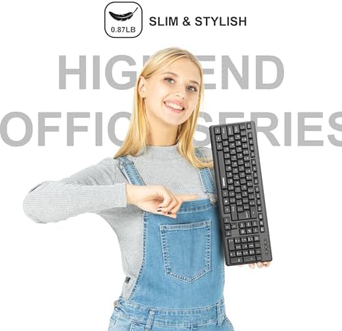 Hofotek Wired Computer Keyboard, Full Size USB Keyboard with Number Pad — view 5