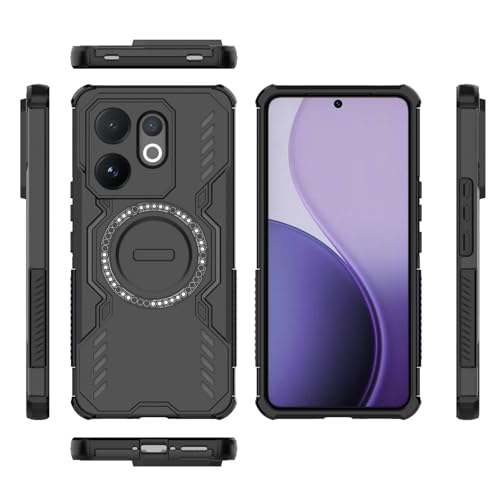 Image of Back Cover Case for Vivo T4 Pro 5G | 360 Protection Mobile Phone Case Mag-Safe | Camera Protection | Vivo T4Pro 5G Back Cover | Vivo T4 Pro 5+G - Black TPU+PC
