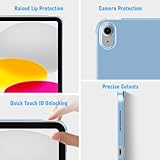 HGWALP Clear Case for iPad A16 11th Generation 11 Inch (2025),iPad 10th Generation 10.9" (2022),Stand Cover with Hard Translucent Back, Support Touch ID, Auto Wake/Sleep&Stylus Holder-(Apricot Flower) - Image 6