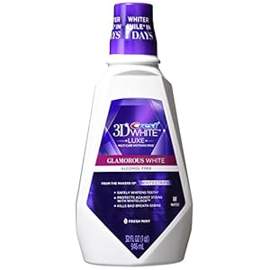 Crest 3D White Multi-Care Whitening Rinse, Glamorous White, Fresh Mint-32 oz, 946 milliter