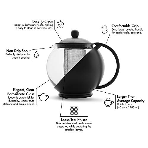 Primula Half Moon Glass Teapot - Image 4