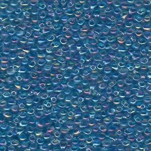 Perles AB Miyuki bleu clair transparent 2.8mm sans aucun défaut d'enfilage
