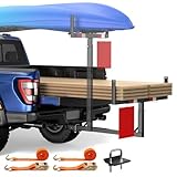 JY PERFORMANCE Truck Bed Extender, Pickup Truck Bed Extender Hitch Mount, 2 in 1 Design 500lbs Capacity Truck Bed Extension for Kayak Canoe Ladder Lumber