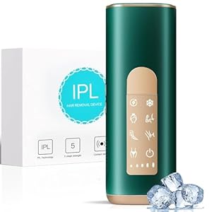Laser Hair Removal, IPL Hair Removal with Nearly Painless Sapphire Ice-cooling, 20J MAX Energy and 5 Levels & 5 Modes, Laser Hair Removal for Women Permanent Visible Results in 3 Weeks