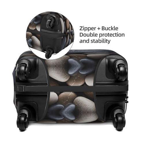 Beach Stone Print Luggage Suitcase Cover Protector Luggage Washable Covers With Concealed Zipper4