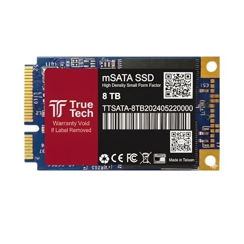 Image of mSATA SSD 8 TB Laptop, Network Attached Storage, Servers Black, Red PCIe NVMe Internal Solid State Drive (SSD) (TTSATA-8TB)