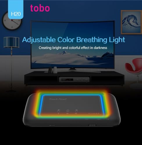 Image of Tobo Mini Wireless Keyboard,H20 Mini Keyboard with Touchpad,Backlit Small Wireless Keyboard,Full Size Touchpad,Handheld IR Remote Keyboard TD-600KM