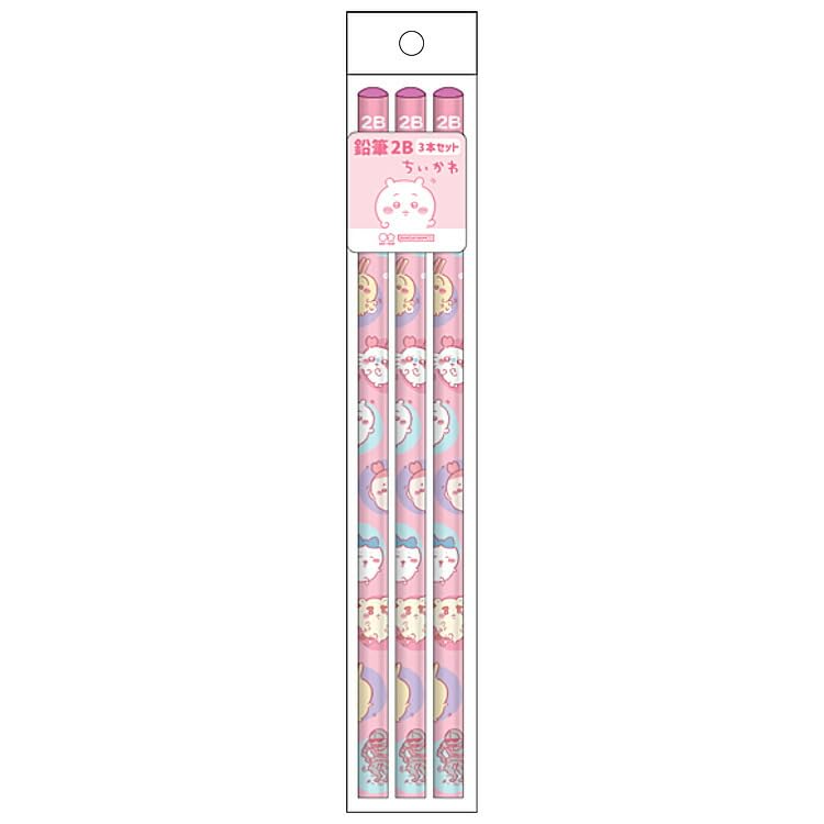 Amazon | サンスター文具 ちいかわ 鉛筆 2B 3本セット | 鉛筆 | 文房具