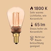 greenandco 4x E14 LED Vintage Glühbirne ST45 gold 2W 65lm 1800K – Ansicht 2