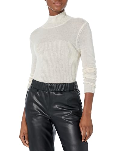 Armani Exchange Women's Wool Mohair Blend Knit Fitted Turtleneck