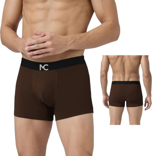 Image of MC Men's Premium Microfiber Boxer Briefs | Ultra Soft Stretch Trunks | Breathable Moisture-Wicking Innerwear | Comfort Fit | Anti-Chafing | Solid Colors | Multipack Available