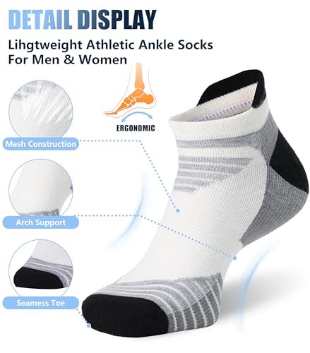 Image of 90% Merino Wool Athletic Breathable Low Cut Socks for Men 3 Pairs | Running Cycling Tennis Hiking Ultra-Light Thin Ankle No Show Moisture Wicking Support Breathable Cushioned for Men & Women