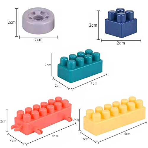 Image of Gambit Bulid Structures Interlocking Play Mat Train Candy Blocks Set (100 Pieces) Smart Activity Fun and Learning Train Blocks for Kids - Multi-Color