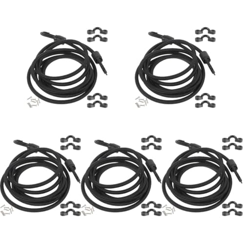Yardwe 5 Juegos Accesorios para Kayak Cuerda Elástica Juego De Doble Gancho Cuerda De Gancho Larga De Acoplamiento Aire Marina Accesorio para Pabellón Clip De Lona Cuerda Elastica