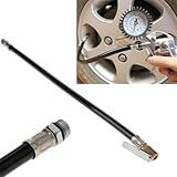 KoiLykke Air for Tire Inflator Hose with Pressure Gauge and Quick Deflation, & Alloy Self-Locking Connector for Auto Car Tires, 375mm (14.76 in)