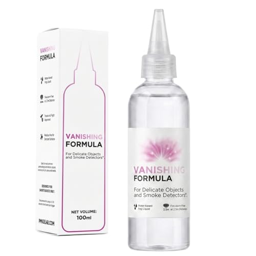 Fórmula Desvaneciente PMI de 100 ml para máquina de humo SmokeNINJA Pro | Humo de dispersión rápida, sin residuos, no tóxica y compatible con detectores de humo, ideal para miniaturas y fotografía de producto miniatura 1
