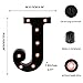 Light Up Black Alphabet Marquee Letters Sign LED Marquee Number Lights Sign for Night Light Home Bar Christmas Lamp Wedding Party Birthday Decoration J