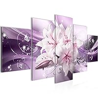 Runa Art Quadri Moderni Fiori Gigli Tela Non Tessuta Soggiorno Corridoio Astratto Grigio Verde 204912c