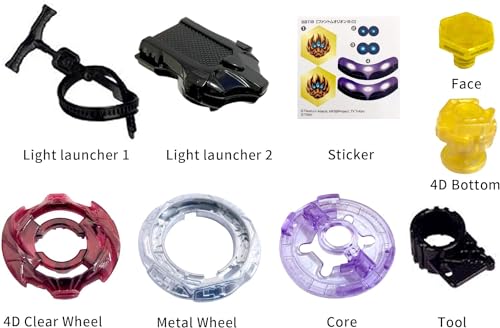 Image of Funstars Phantom Orion B:D Metal Fusion Spinning Top with Launcher(Pink) (BB118)