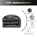100% Viscose Made from Bamboo Comforter for Hot Sleepers, Hypoallergenic Breathable Cooling Duvet Insert, Cloud Soft Silky Marshmallow Puff Feel, All Season King Size (102x90 Inches, Grey)