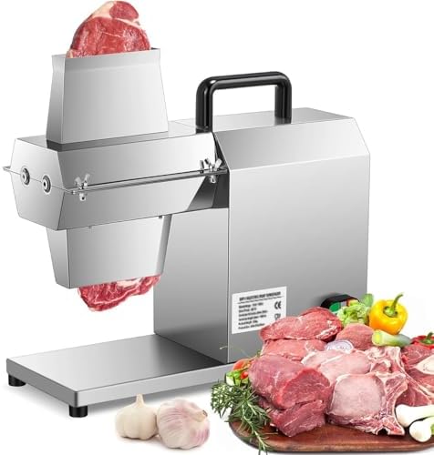 Commercial Electric Meat tenderizer, Stainless Steel Steak Dicing Machine, Heavy-Duty, for Beef, Turkey, Chicken, and Pork.