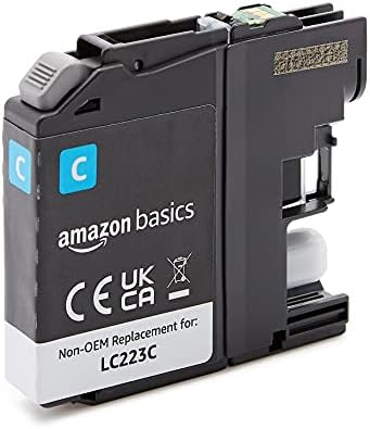 Amazon Basics Remanufactured Standard-Yield Inkjet Cartridge, Replacement for Brother LC223, Standard, Cyan, Pack of 1