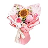 【Materiale di qualità】: il bouquet a maglia è realizzato con materiale del filo, che è delicato di consistenza. Non si avvolge ha un lungo periodo di conservazione