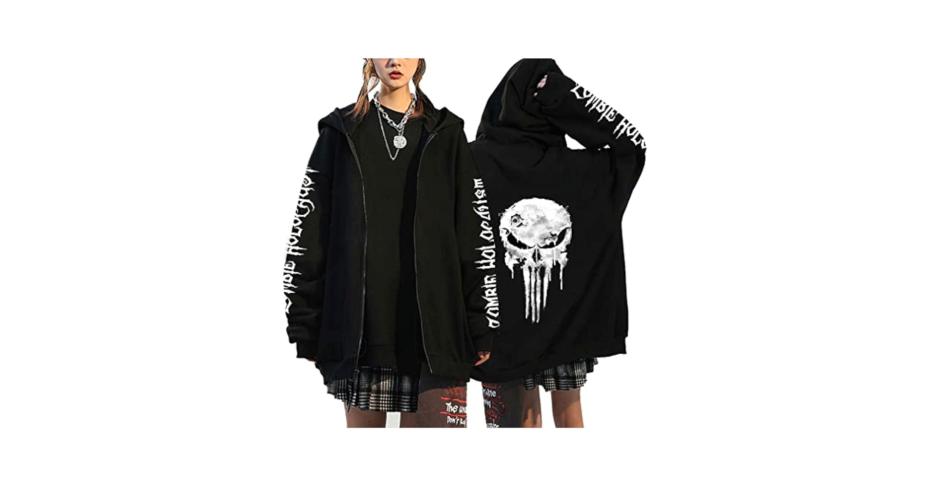 Ubeisy Symish Women 's Oversized Zip Up Sweatshirt Cross