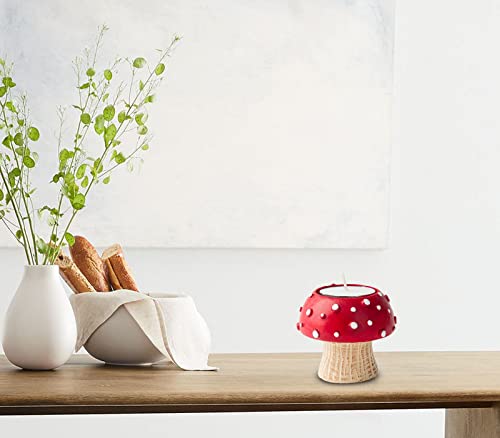 Mushroom Tealight Candle Holder 3 Pcs Taper Candle Holders Cute Taper Candles Holder For Table Set Candle Holders For Taper Candlesticks Decorative Tea Light Candle Holders #TOP6
